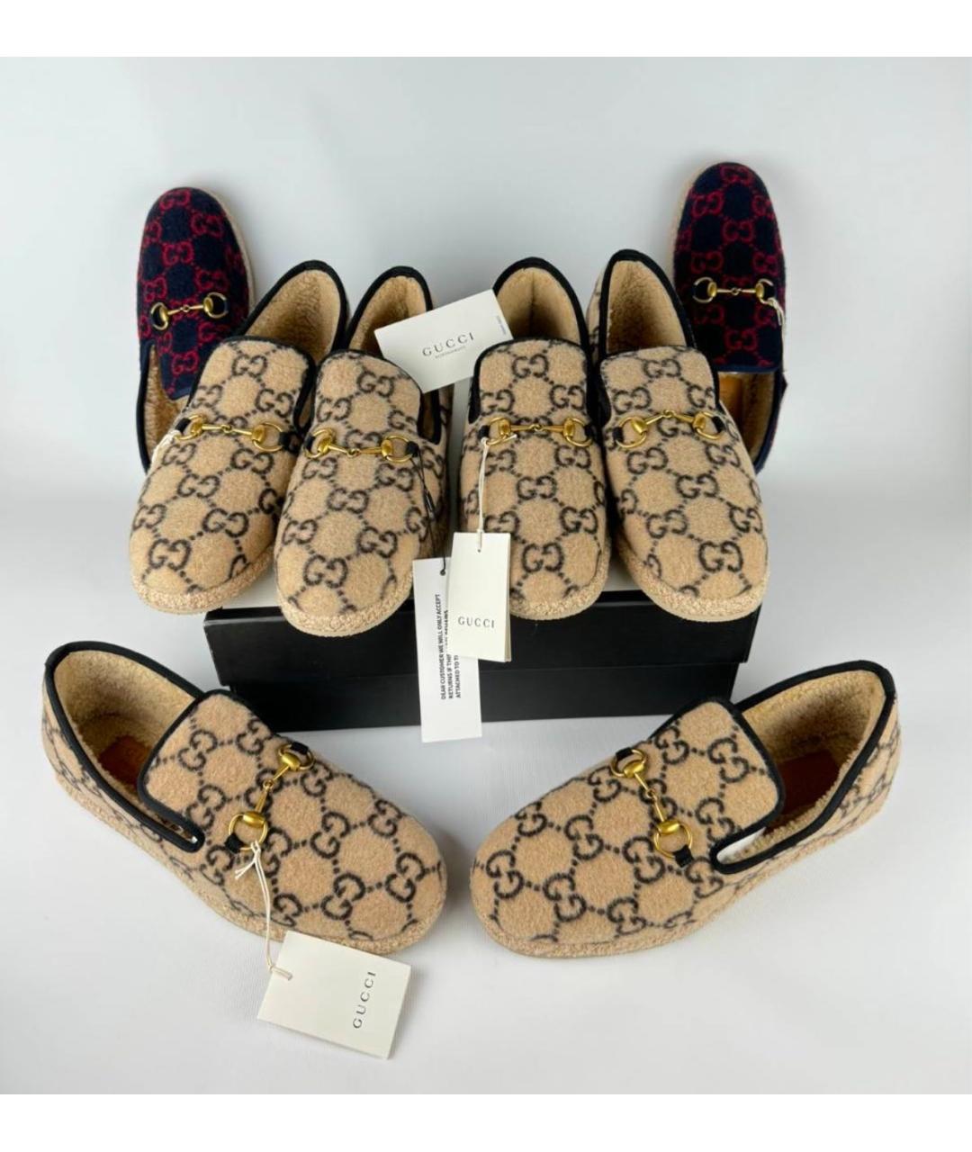 GUCCI Бежевые лоферы, фото 8