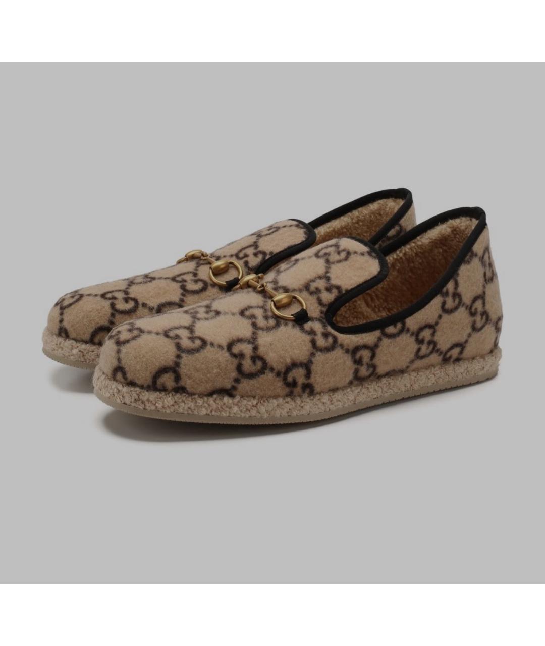 GUCCI Бежевые лоферы, фото 7