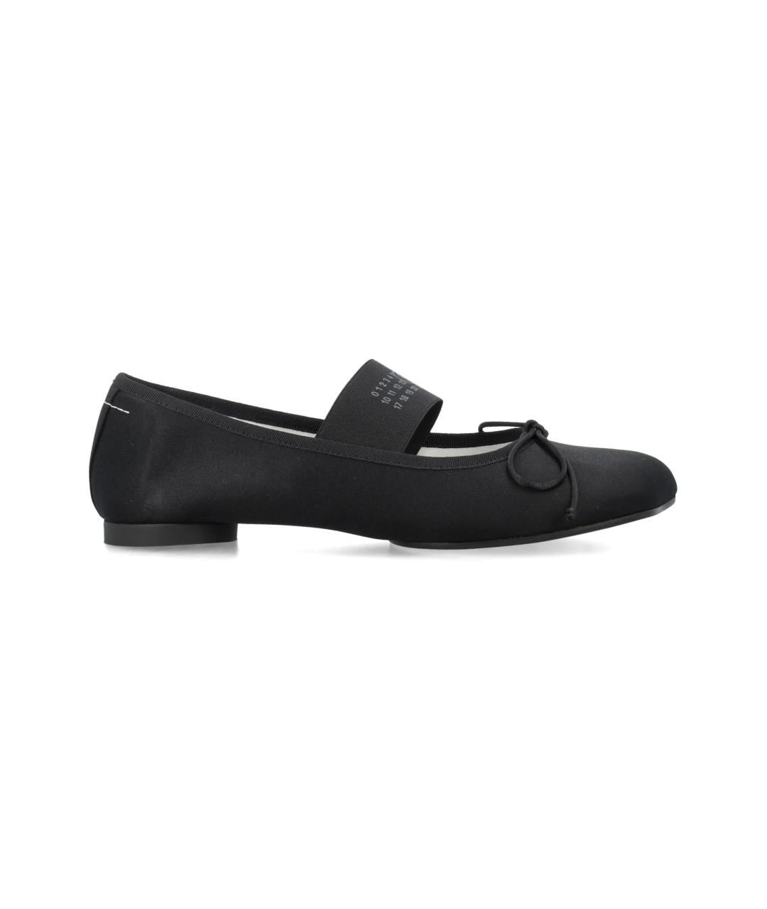 MM6 MAISON MARGIELA Черные синтетические балетки, фото 1