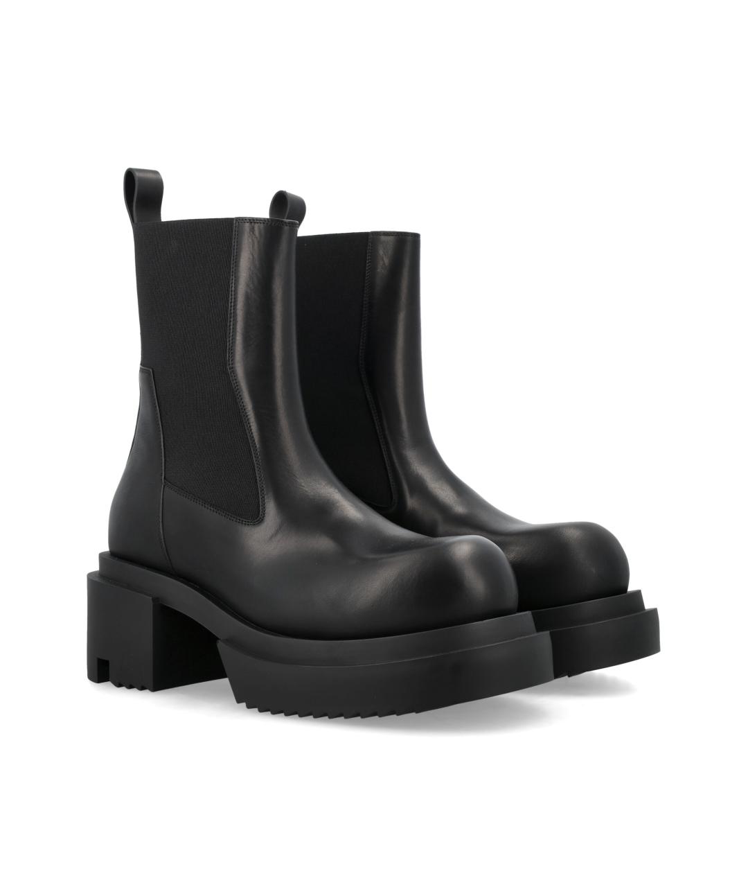 RICK OWENS Черные кожаные низкие ботинки, фото 2