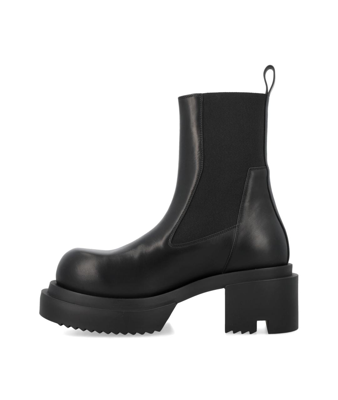 RICK OWENS Черные кожаные низкие ботинки, фото 3