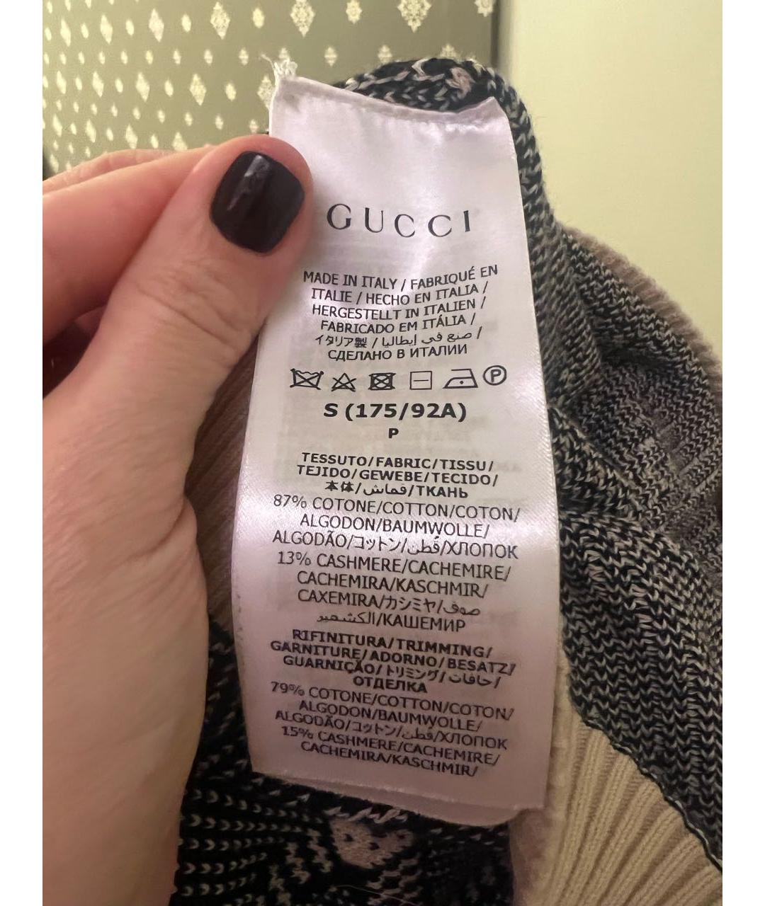 GUCCI Коричневый хлопковый джемпер / свитер, фото 3