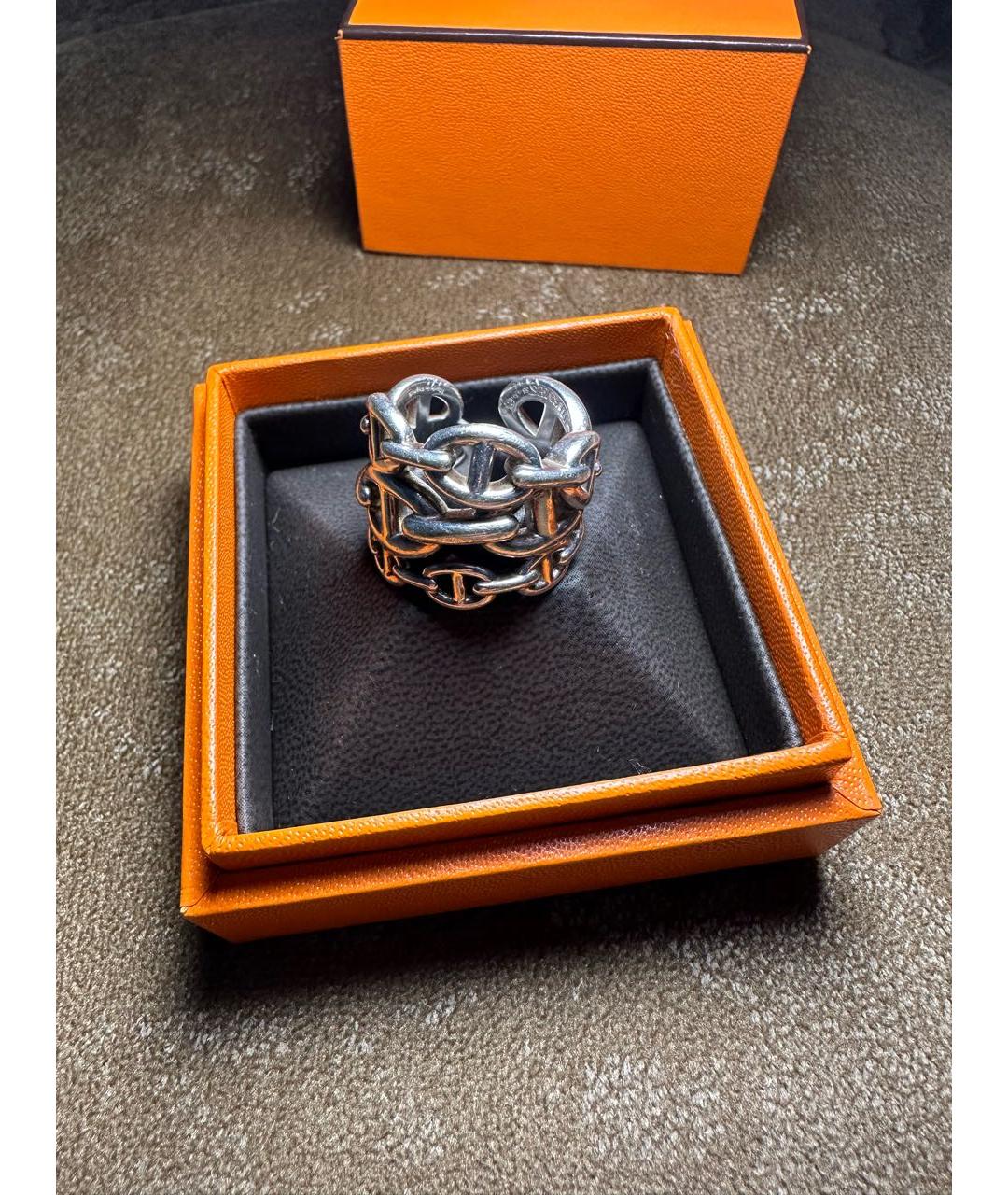 HERMES Серебряное серебряное кольцо, фото 2