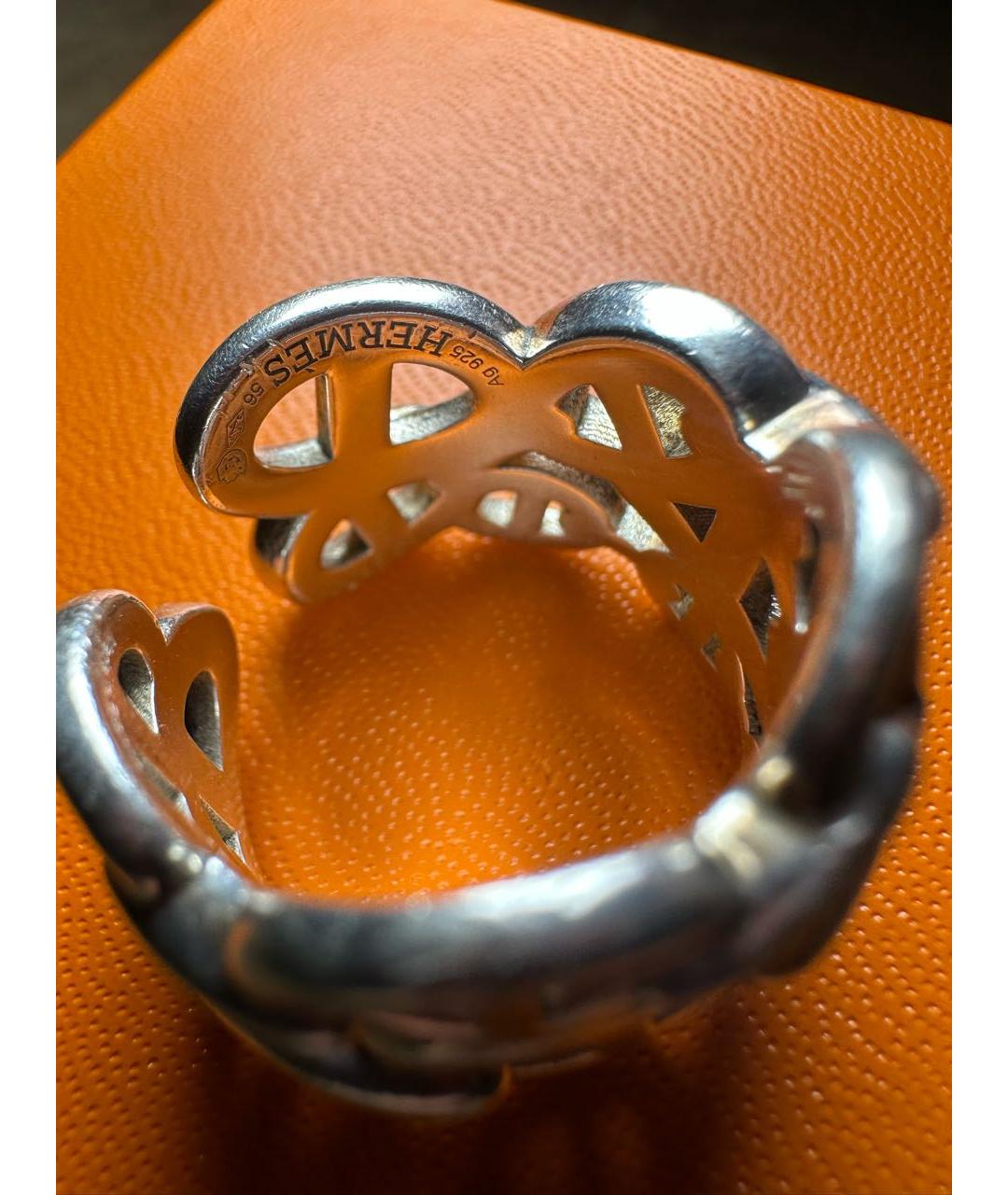 HERMES Серебряное серебряное кольцо, фото 5