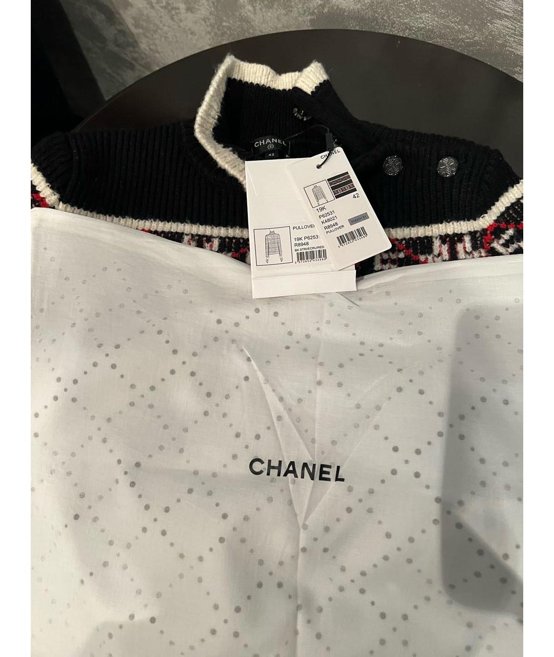 CHANEL Черный кашемировый джемпер / свитер, фото 5