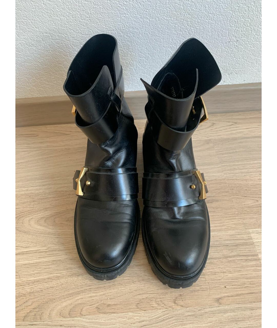ALEXANDER MCQUEEN Черные кожаные ботинки, фото 2