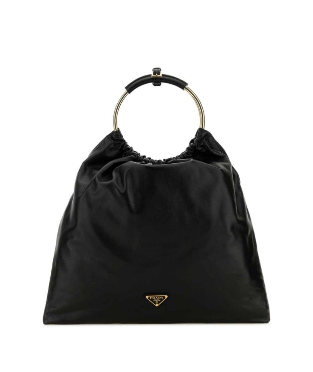 PRADA Черная кожаная сумка тоут, фото 1