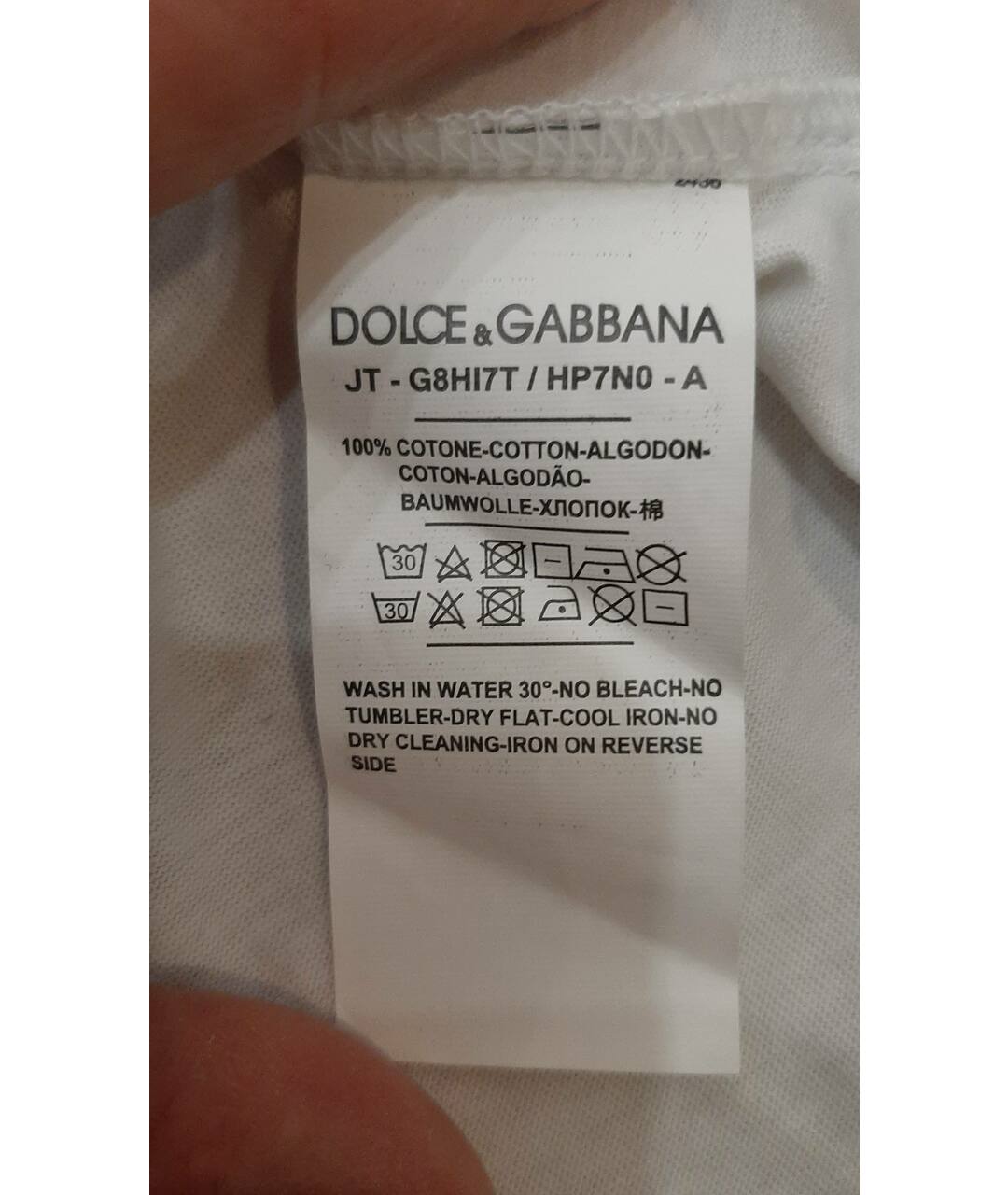 DOLCE&GABBANA Мульти хлопковая футболка, фото 4