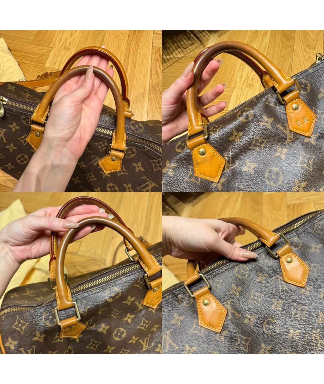 LOUIS VUITTON Коричневая сумка с короткими ручками, фото 7