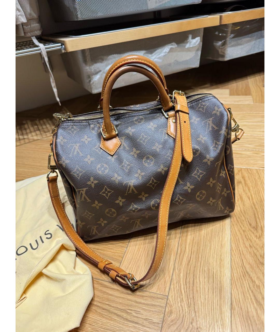 LOUIS VUITTON Коричневая сумка с короткими ручками, фото 9