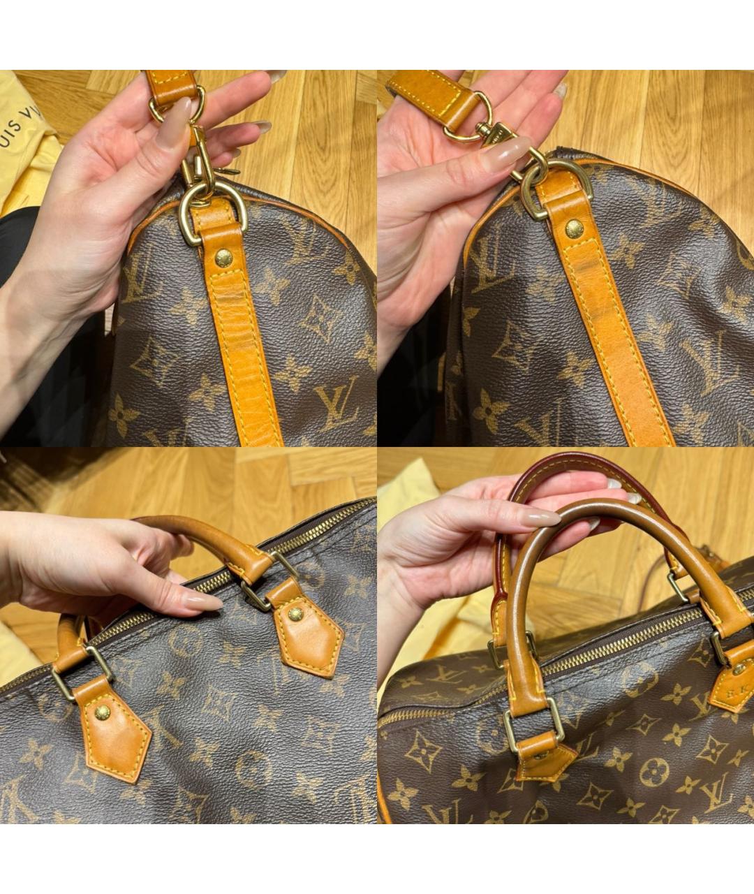 LOUIS VUITTON Коричневая сумка с короткими ручками, фото 8