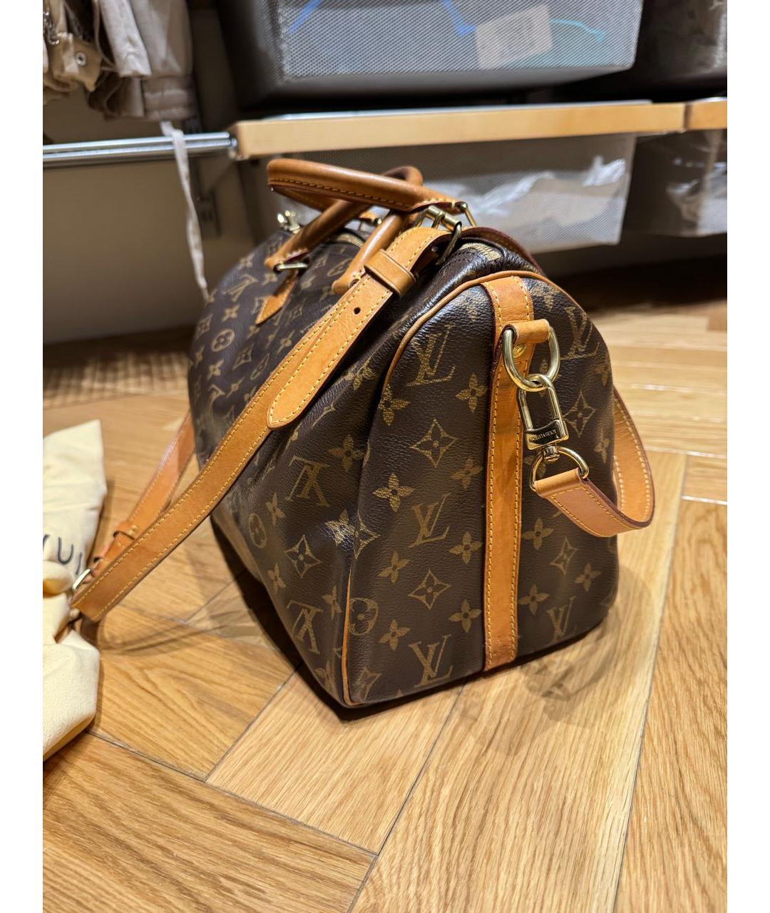 LOUIS VUITTON Коричневая сумка с короткими ручками, фото 2
