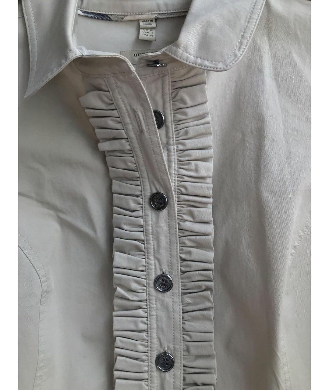 BURBERRY Бежевое хлопко-эластановое платье, фото 3