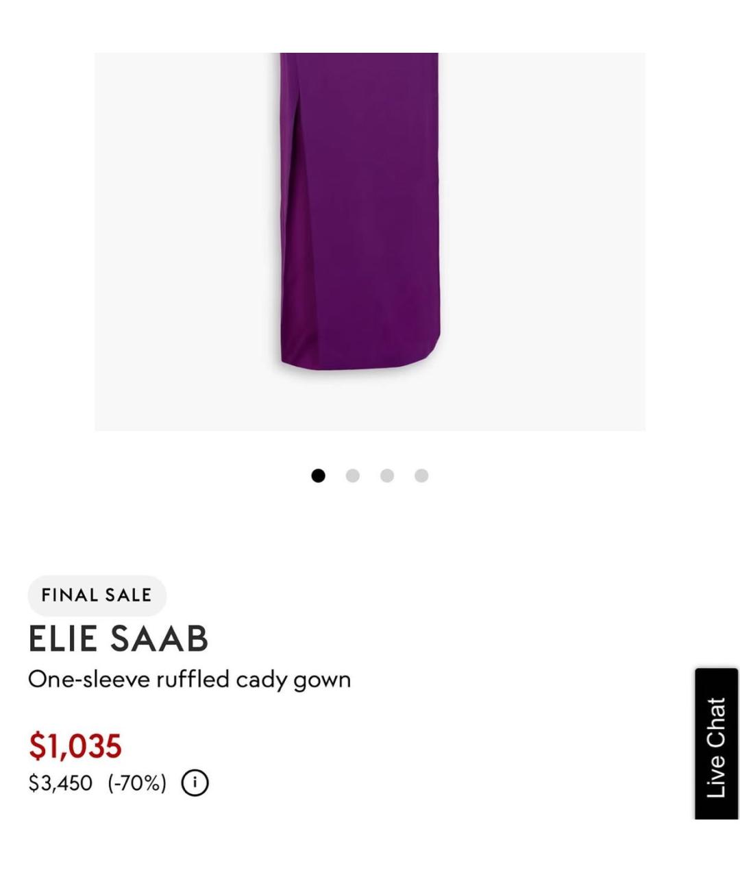 ELIE SAAB Фиолетовое шелковое вечернее платье, фото 2