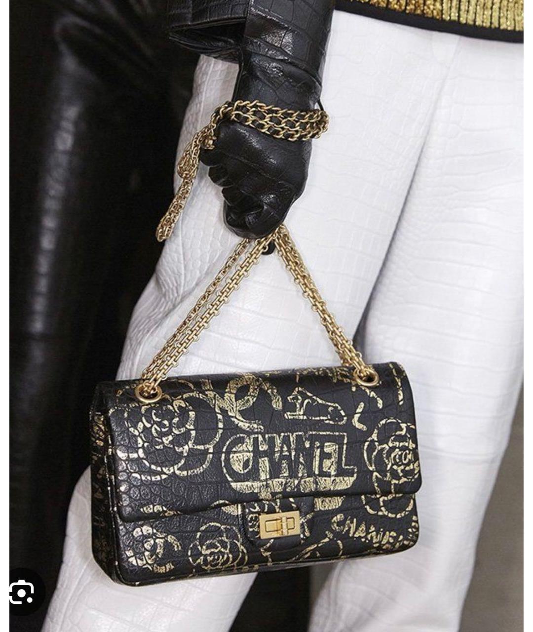 CHANEL Черная кожаная сумка через плечо, фото 4