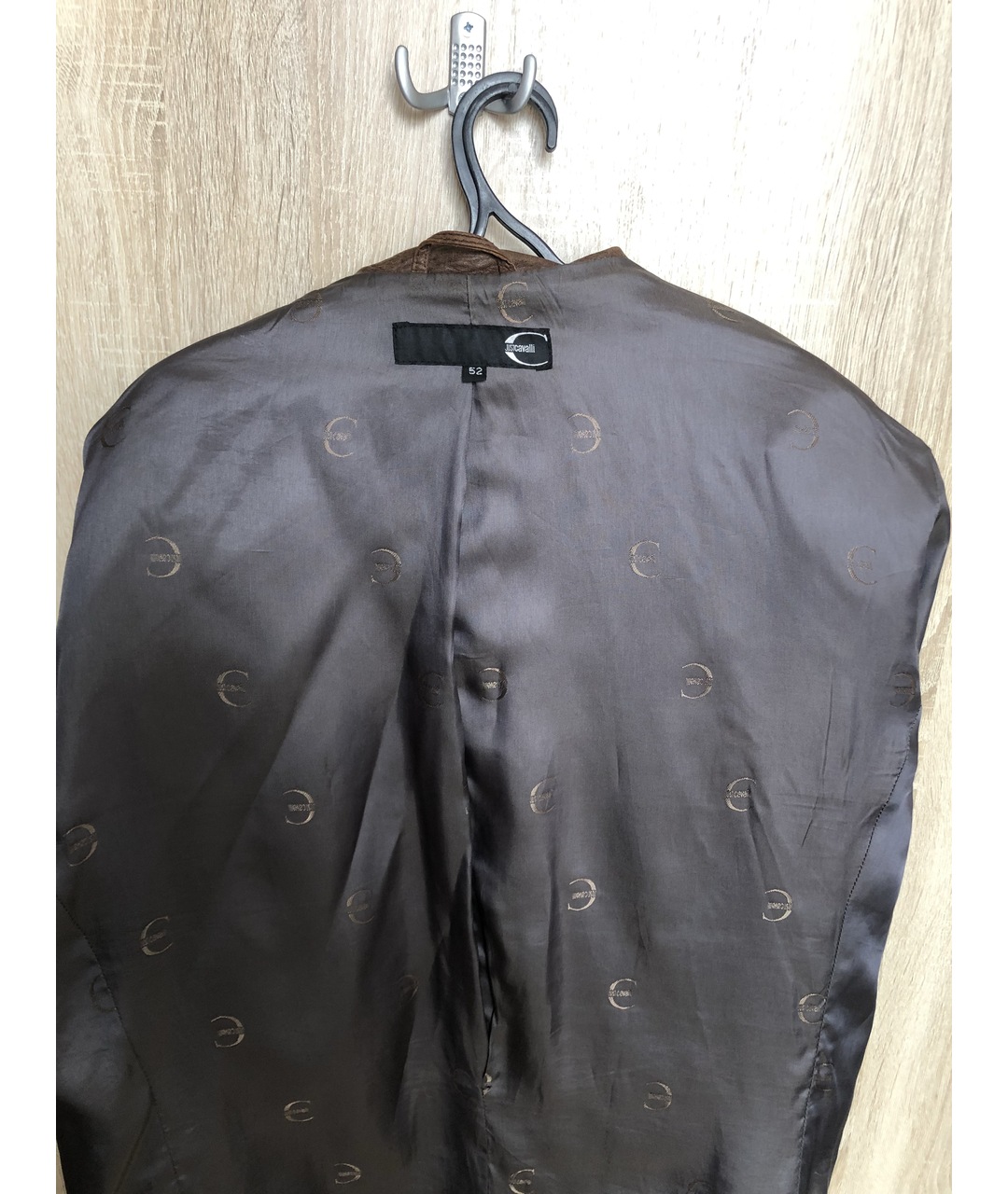 JUST CAVALLI Коричневый кожаный пиджак, фото 3