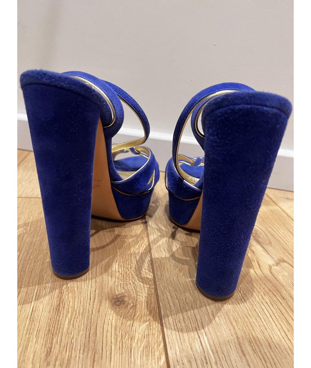 CASADEI Синие замшевые туфли, фото 4