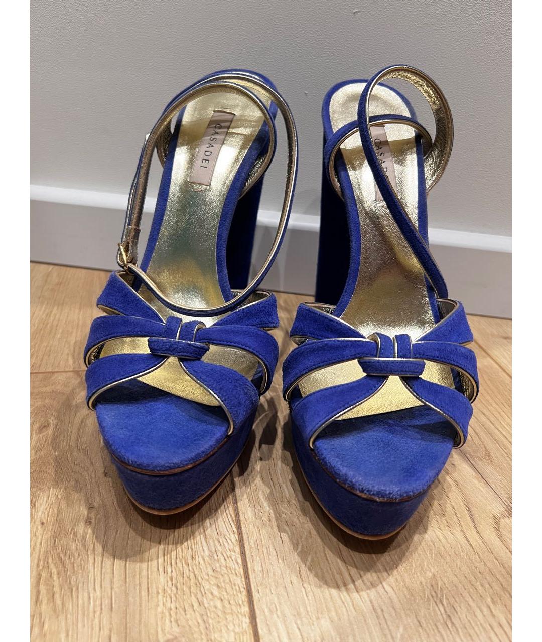 CASADEI Синие замшевые туфли, фото 2