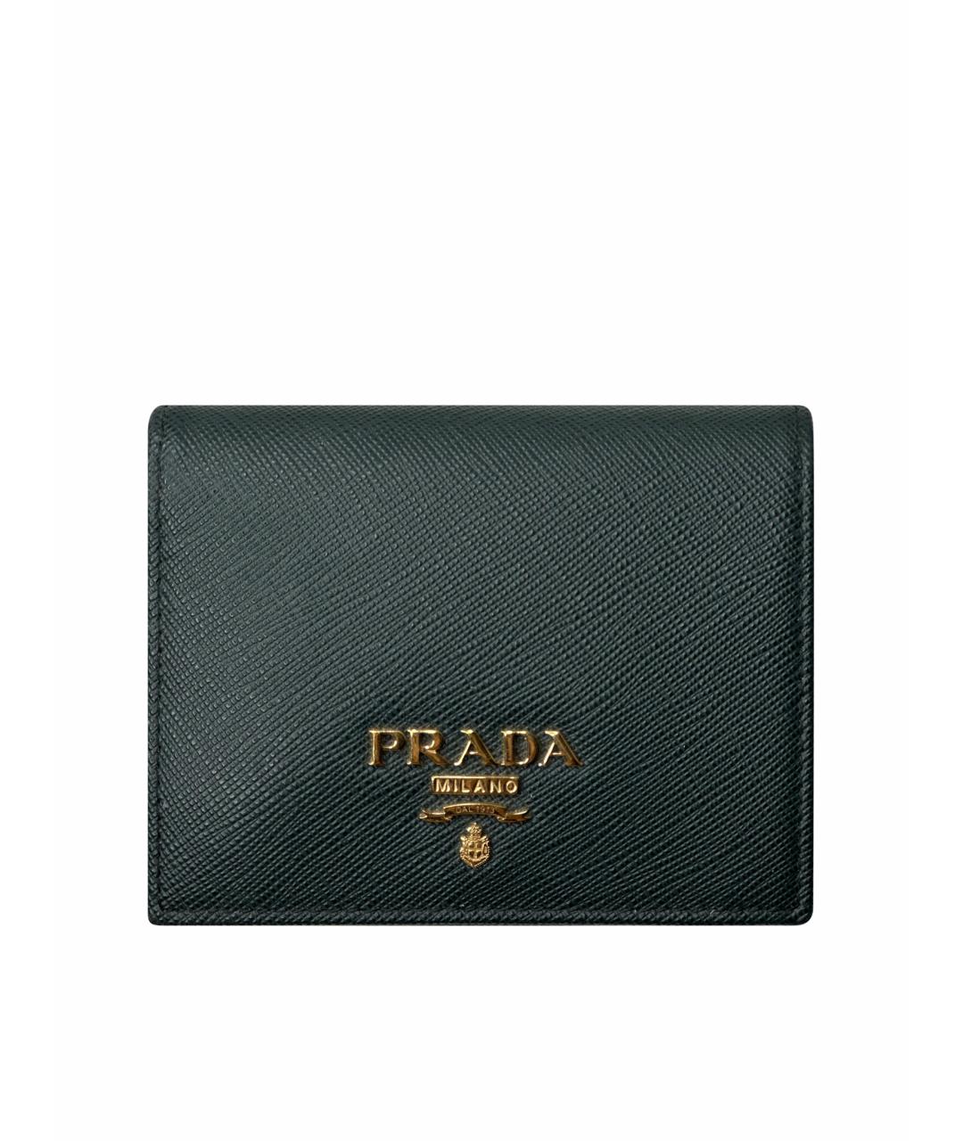 PRADA Зеленый кожаный кошелек, фото 1