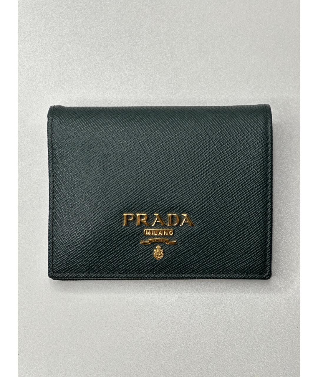 PRADA Зеленый кожаный кошелек, фото 5