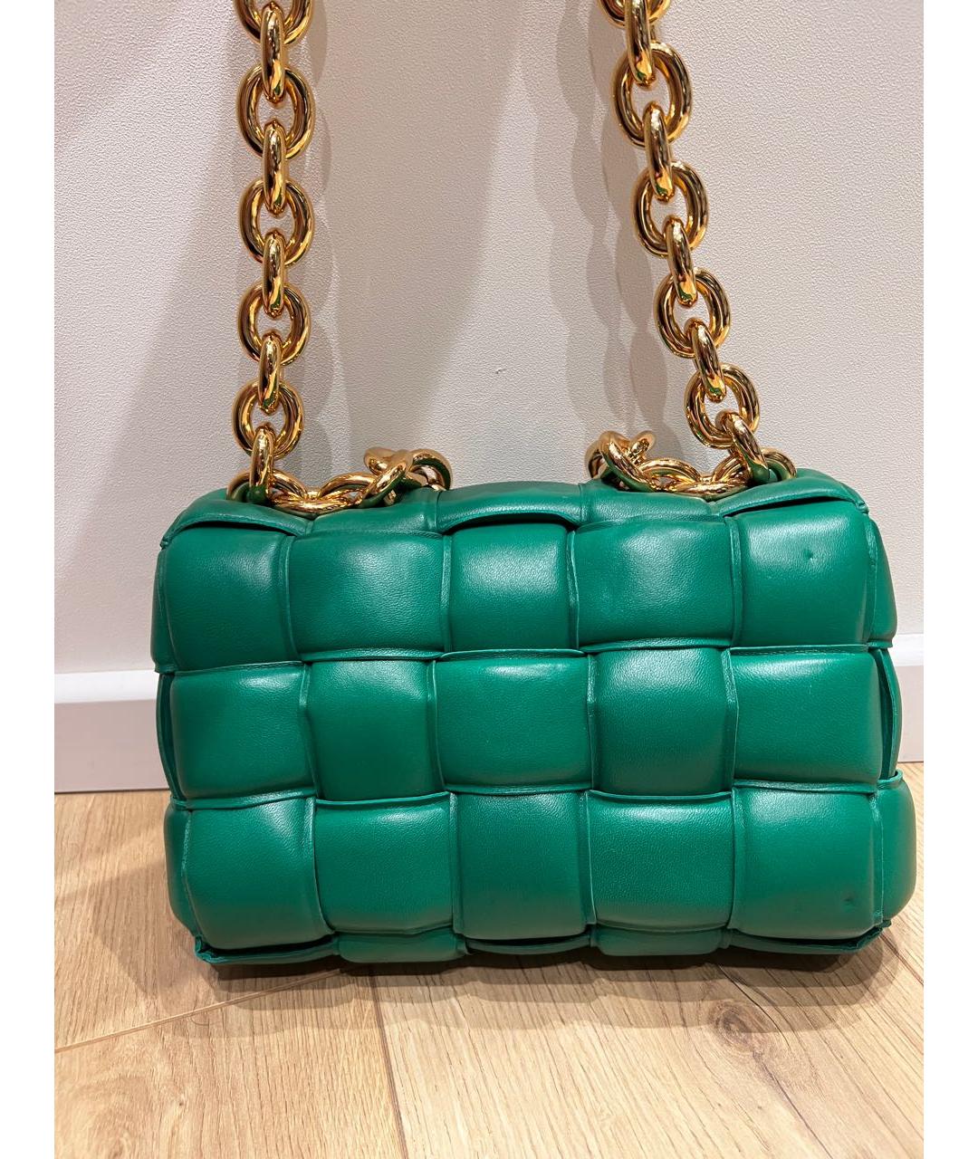 BOTTEGA VENETA Зеленая кожаная сумка через плечо, фото 3