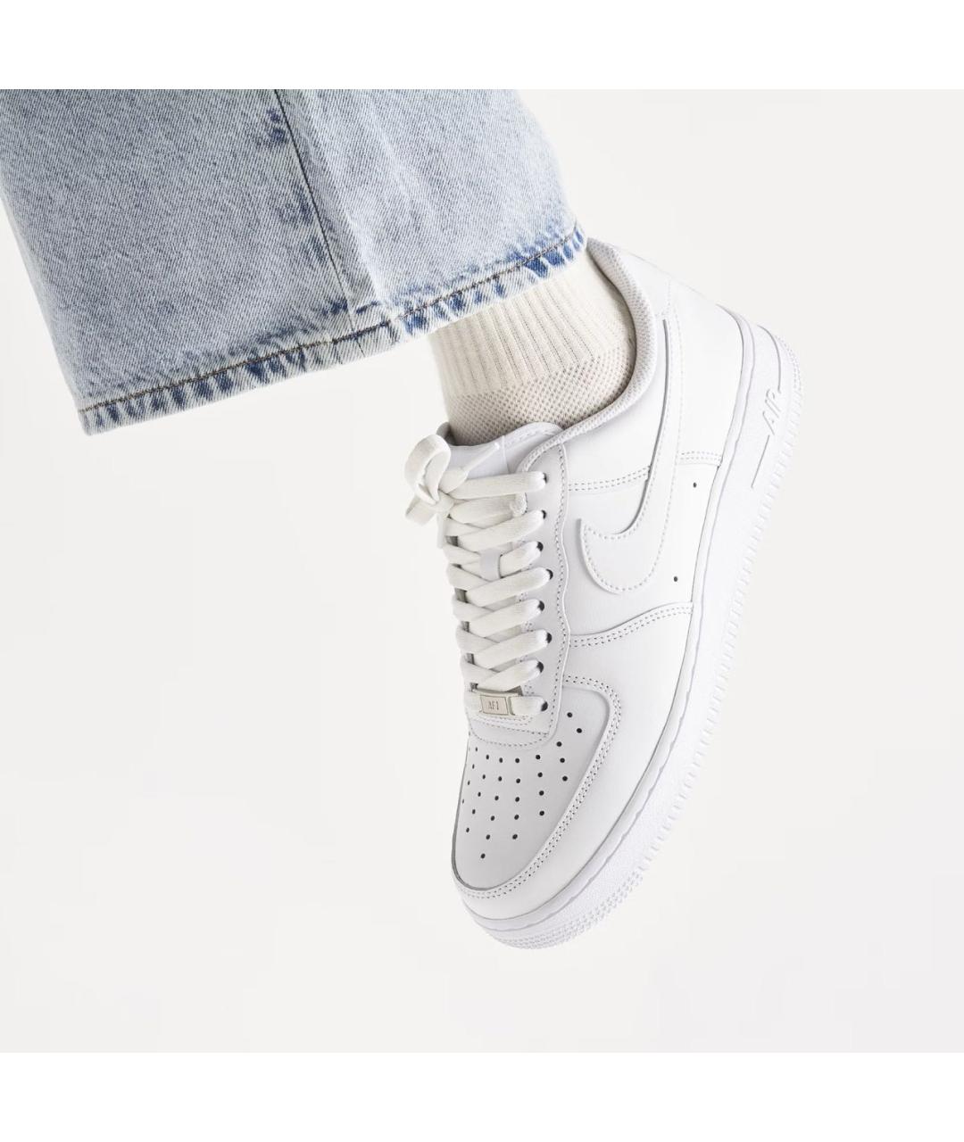NIKE Белые кожаные кроссовки, фото 7