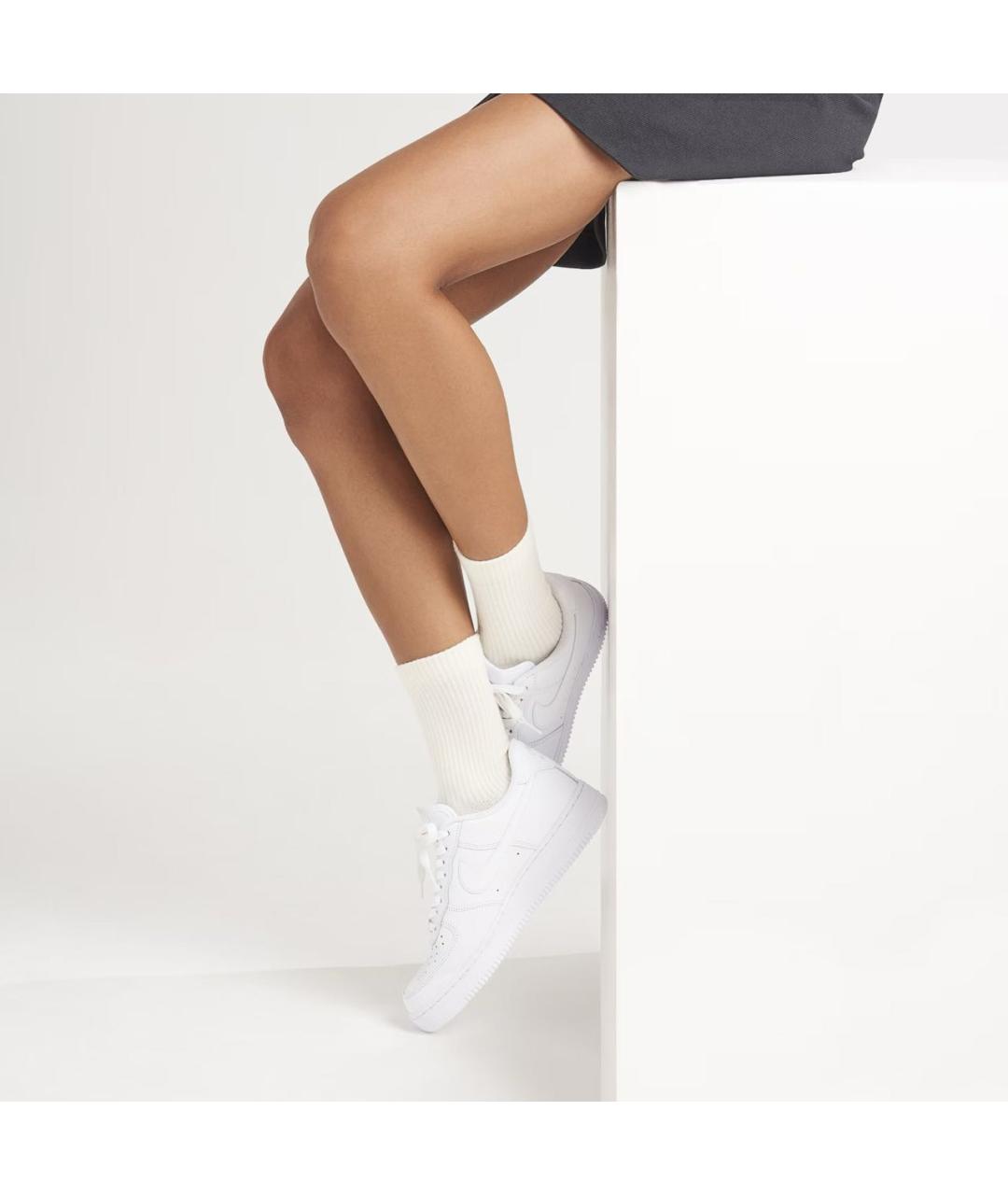 NIKE Белые кожаные кроссовки, фото 8