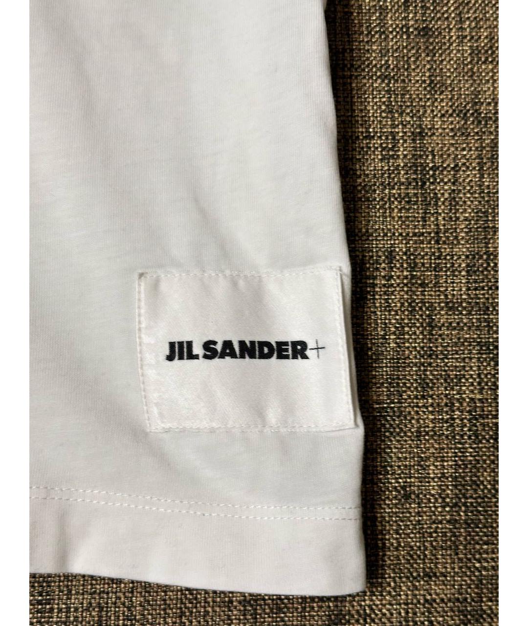 JIL SANDER Белая хлопковая футболка, фото 3