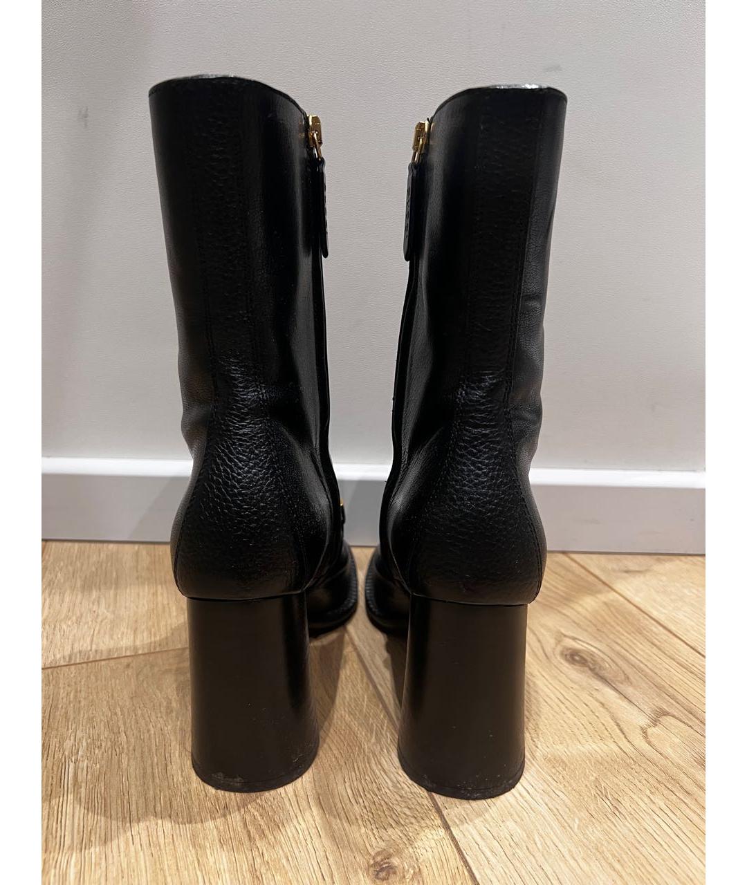 GUCCI Черные кожаные ботинки, фото 4