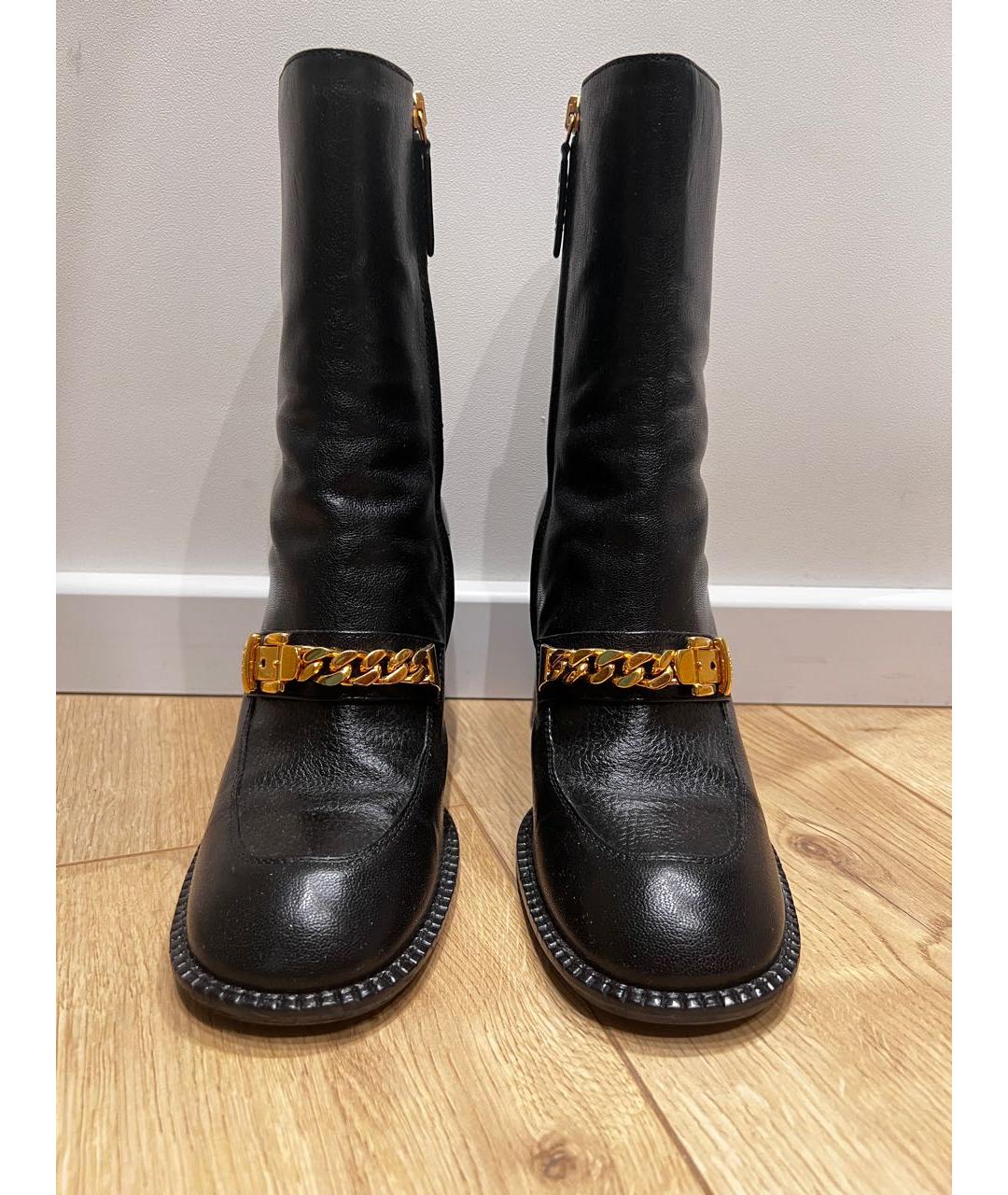 GUCCI Черные кожаные ботинки, фото 2