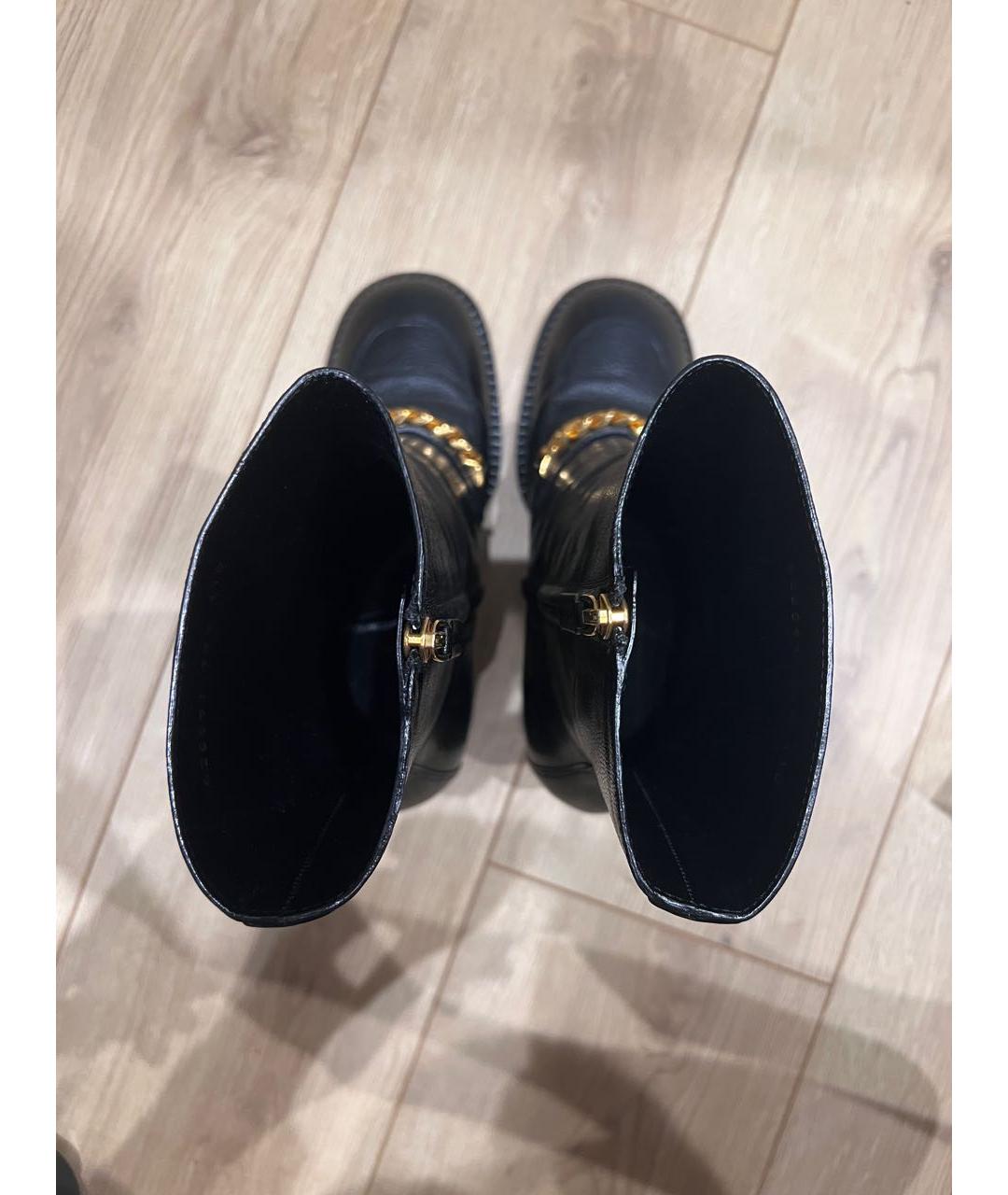 GUCCI Черные кожаные ботинки, фото 3