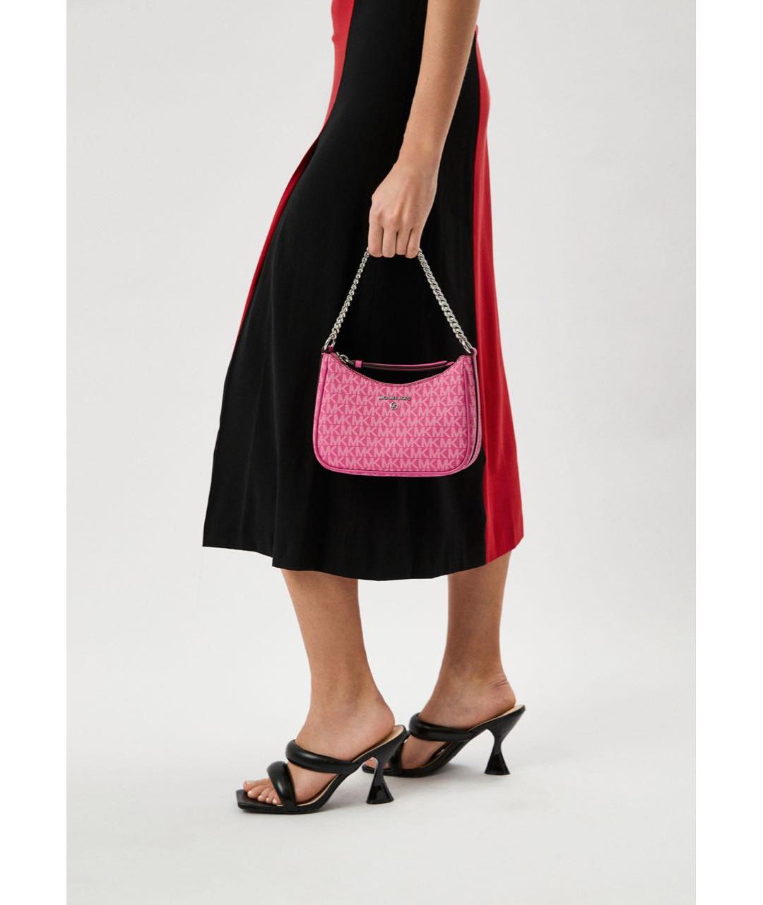 MICHAEL KORS Розовая сумка с короткими ручками из искусственной кожи, фото 4