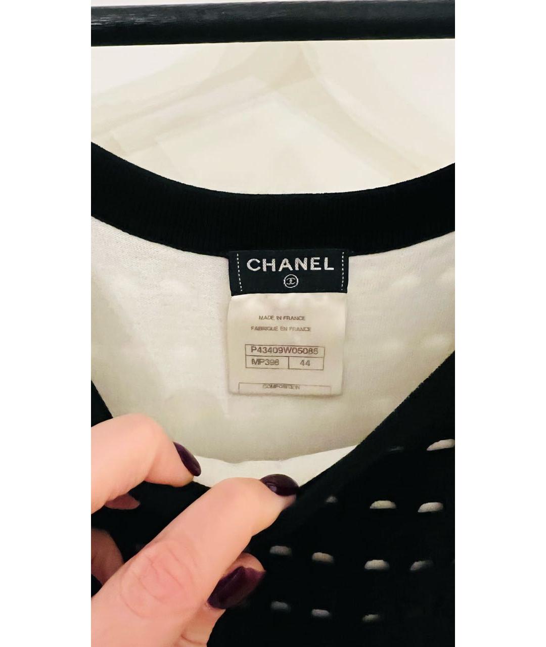 CHANEL Черное хлопковое коктейльное платье, фото 4