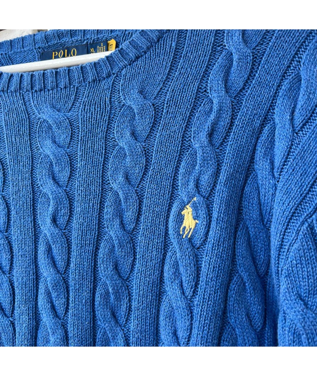 POLO RALPH LAUREN Синий хлопковый джемпер / свитер, фото 3