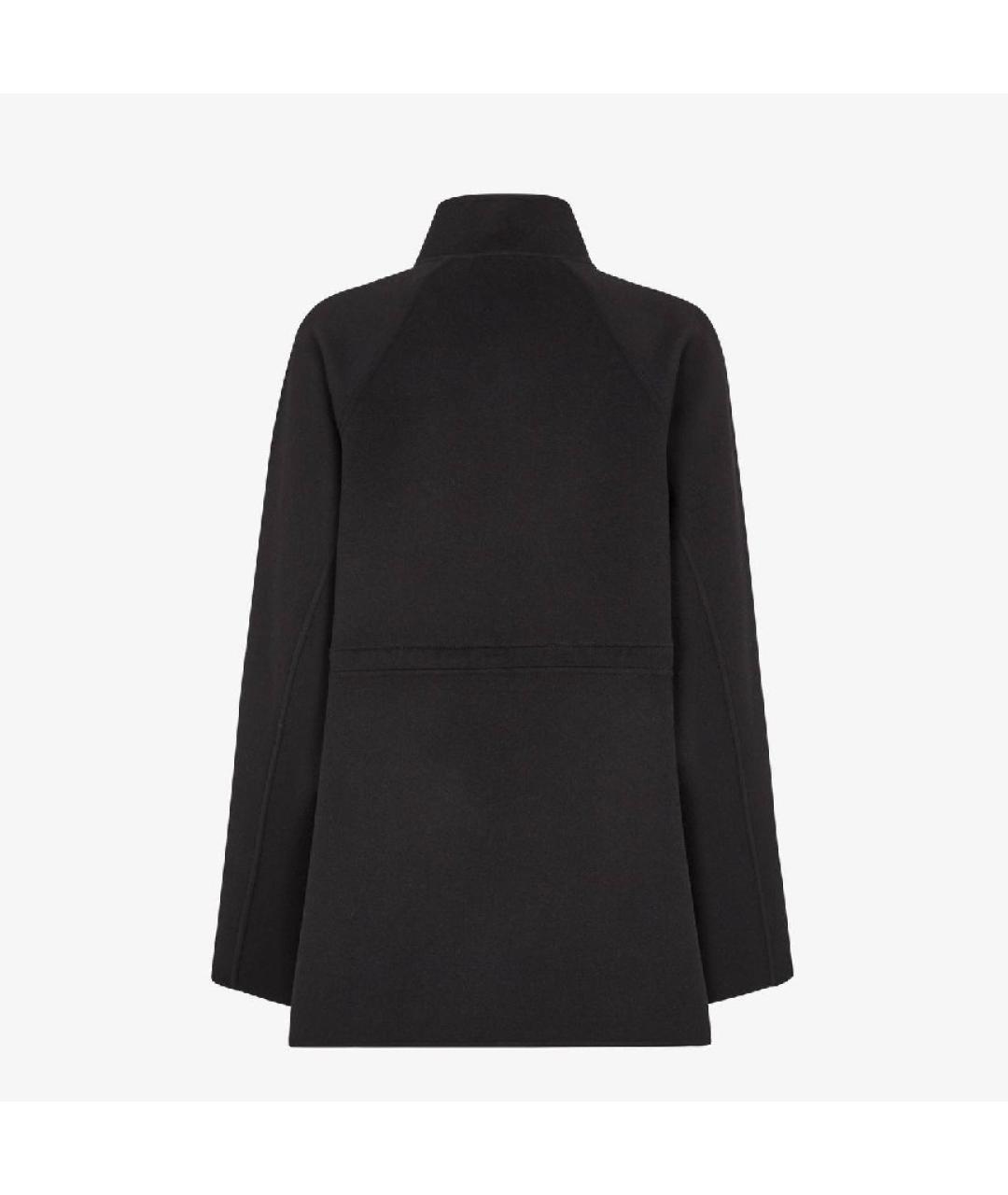 FENDI Черное шерстяное пальто, фото 2