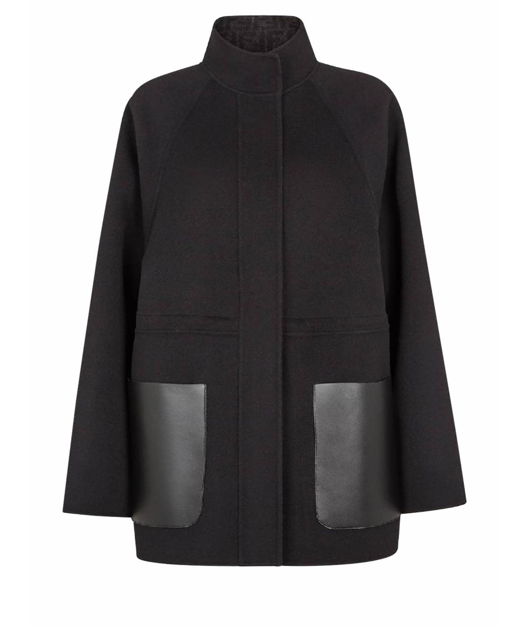 FENDI Черное шерстяное пальто, фото 1