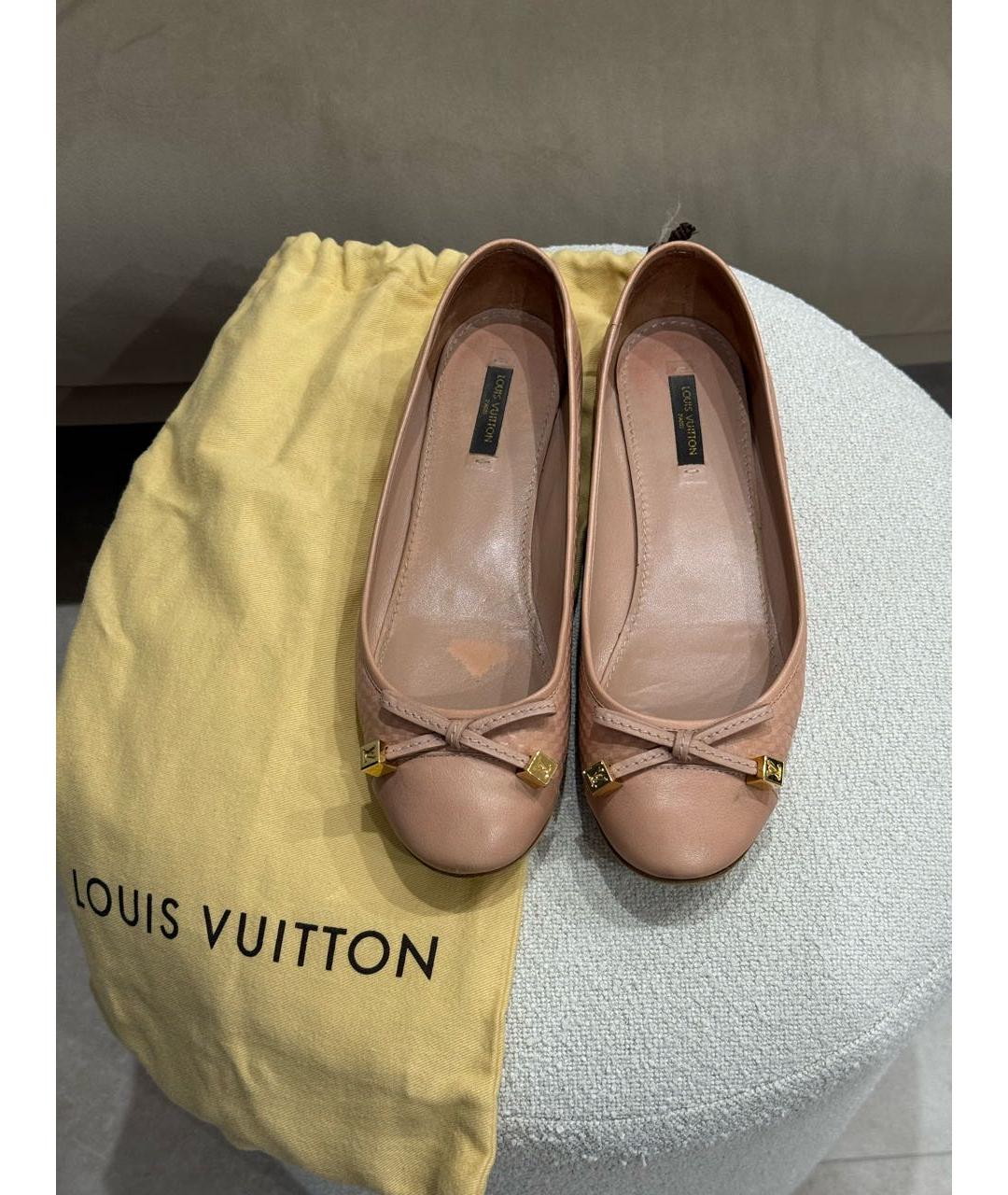 LOUIS VUITTON Кожаные балетки, фото 4