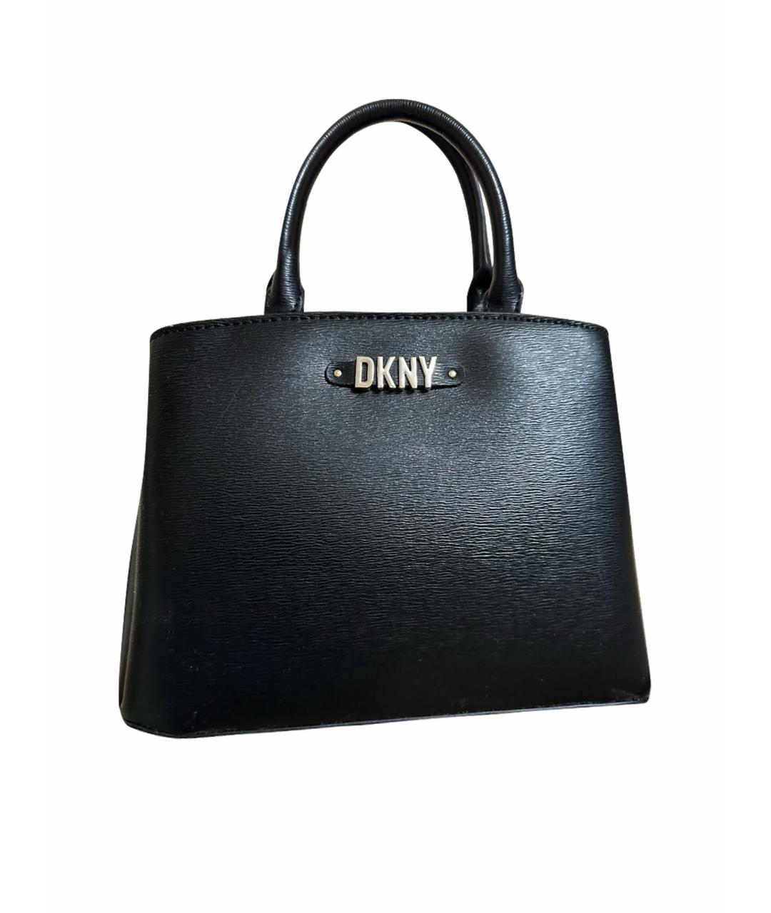 DKNY Черная сумка с короткими ручками из искусственной кожи, фото 1