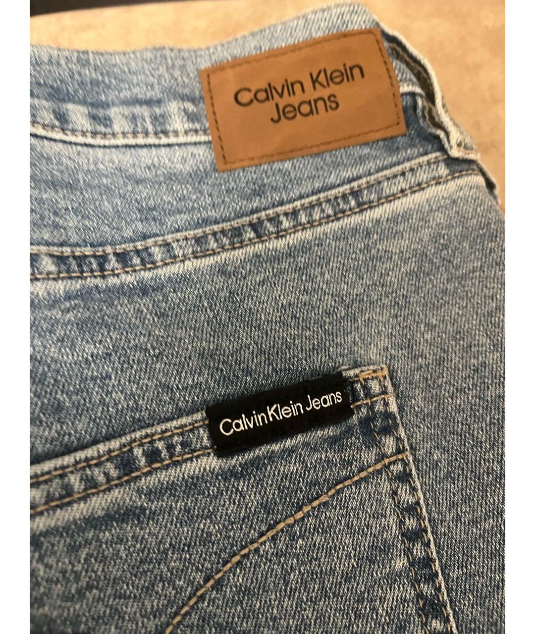 CALVIN KLEIN Хлопко-эластановые прямые джинсы, фото 4