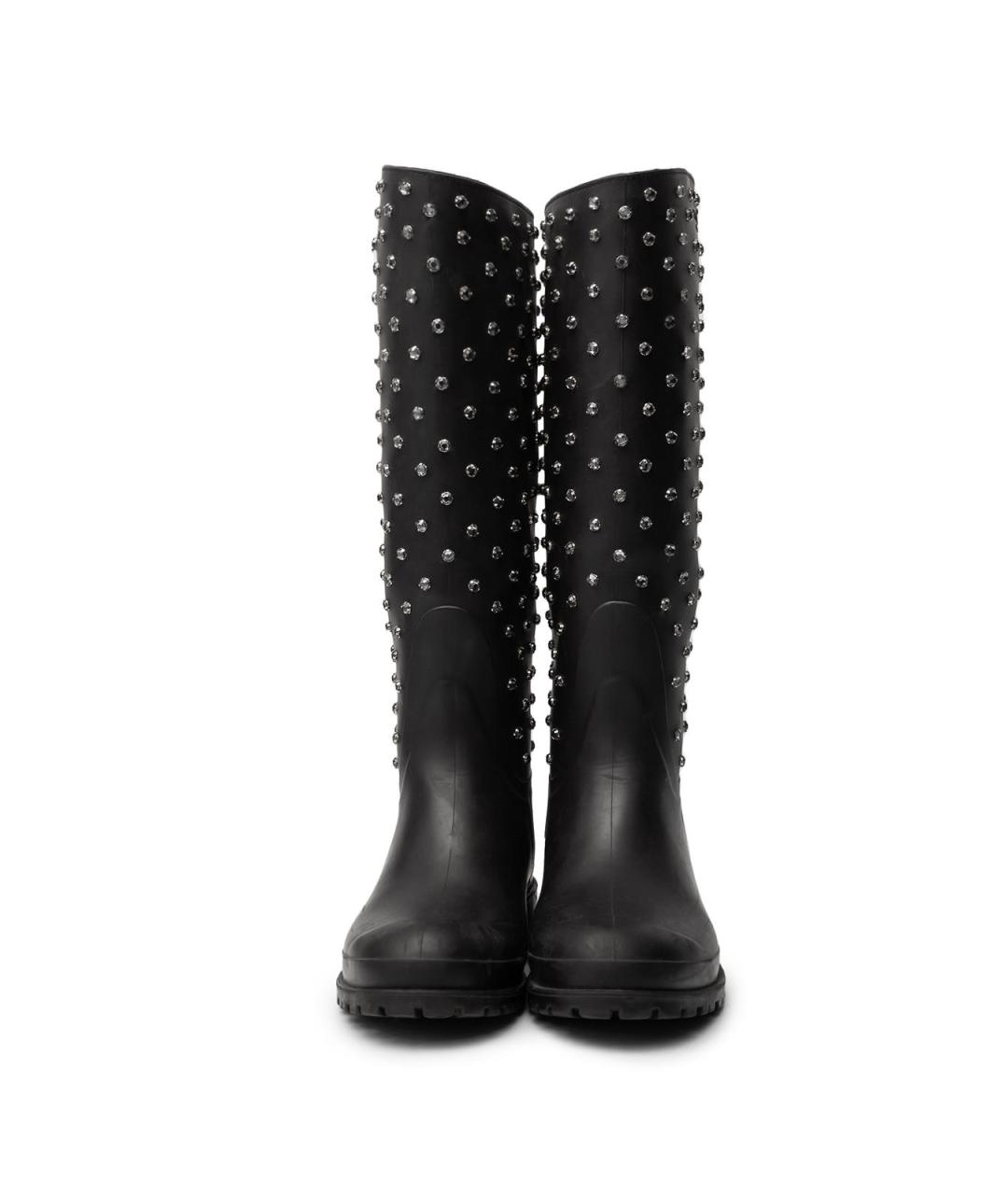 SAINT LAURENT Черные резиновые сапоги, фото 4