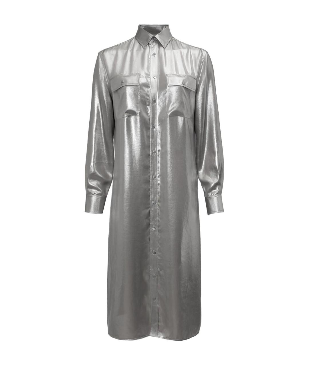 RALPH LAUREN Серебряное полиэстеровое повседневное платье, фото 2