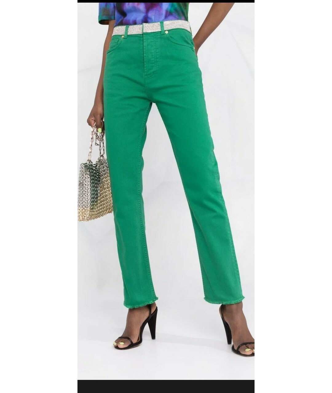 ALEXANDRE VAUTHIER Зеленые джинсы слим, фото 3
