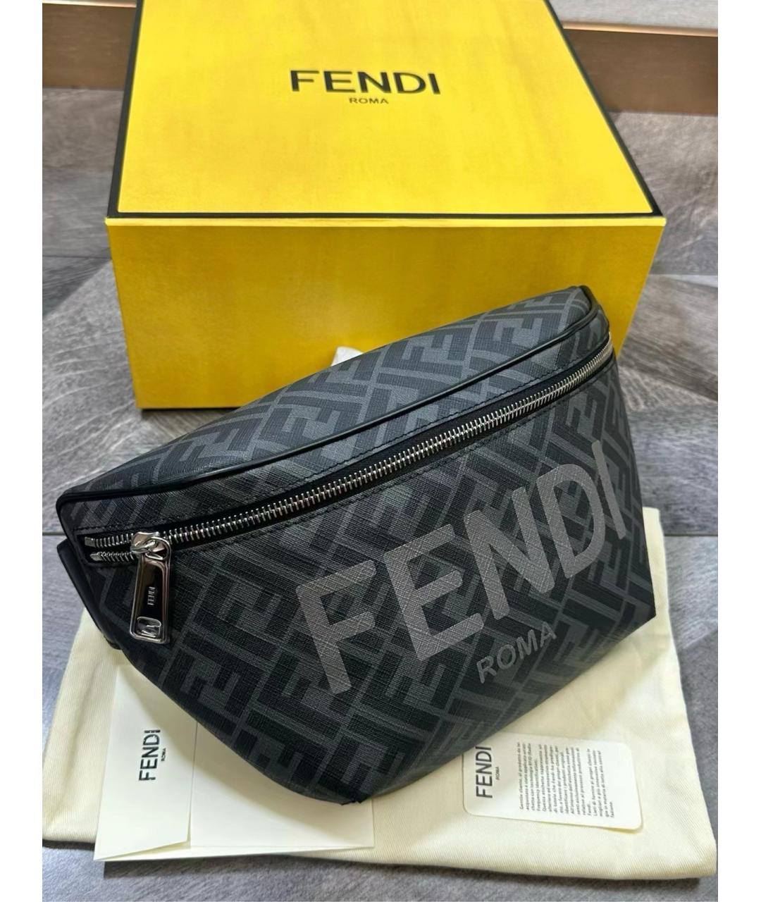 FENDI Черная поясная сумка, фото 5