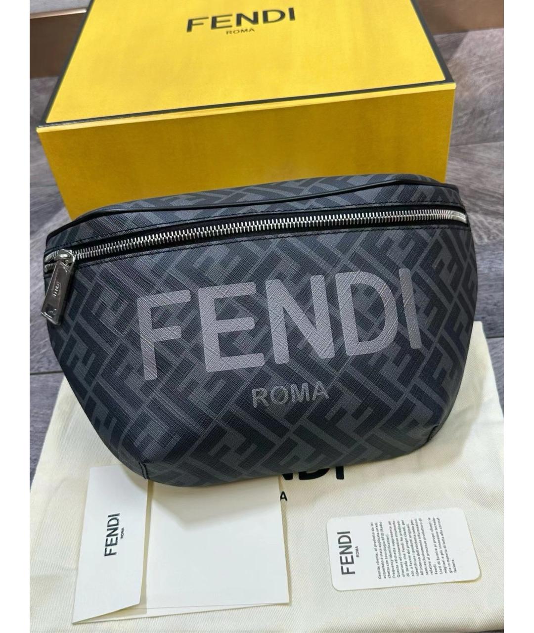 FENDI Черная поясная сумка, фото 4