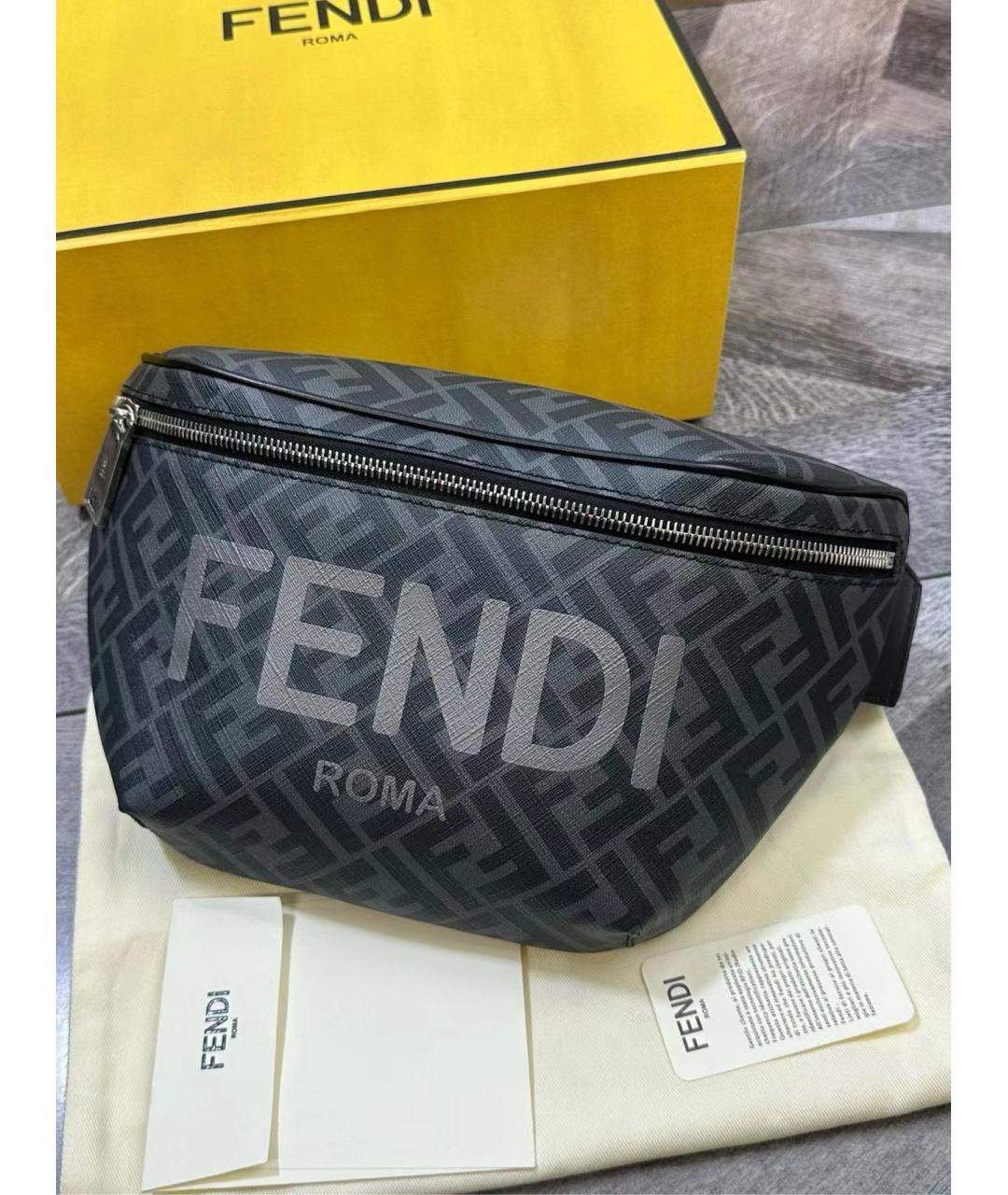 FENDI Черная поясная сумка, фото 6