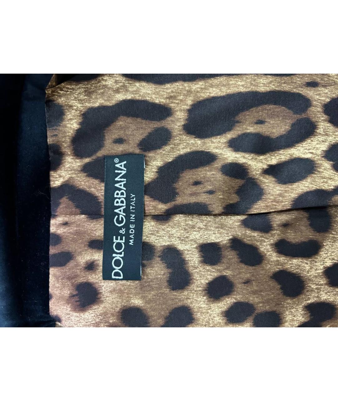 DOLCE&GABBANA Темно-синий бархатный жакет/пиджак, фото 3