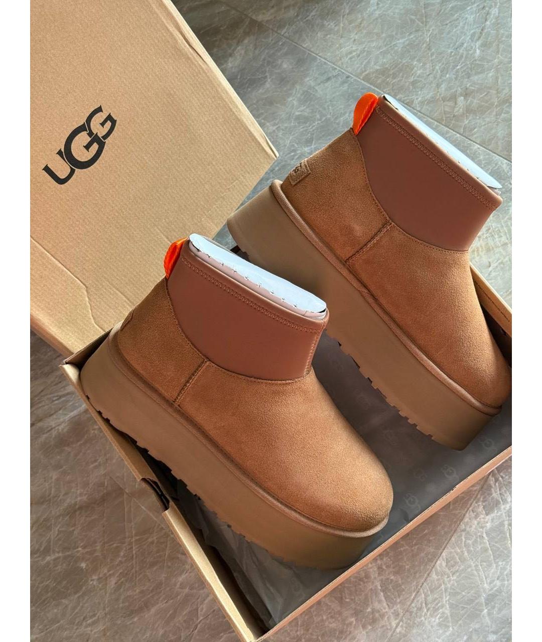 UGG AUSTRALIA Коричневые замшевые ботинки, фото 5