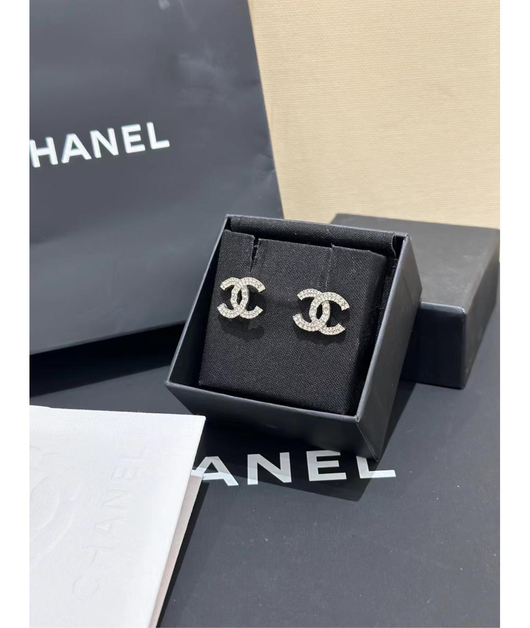CHANEL Серебряные серьги, фото 3