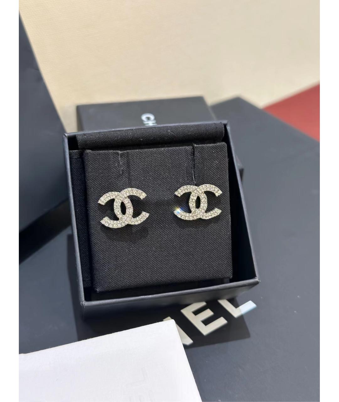 CHANEL Серебряные серьги, фото 2