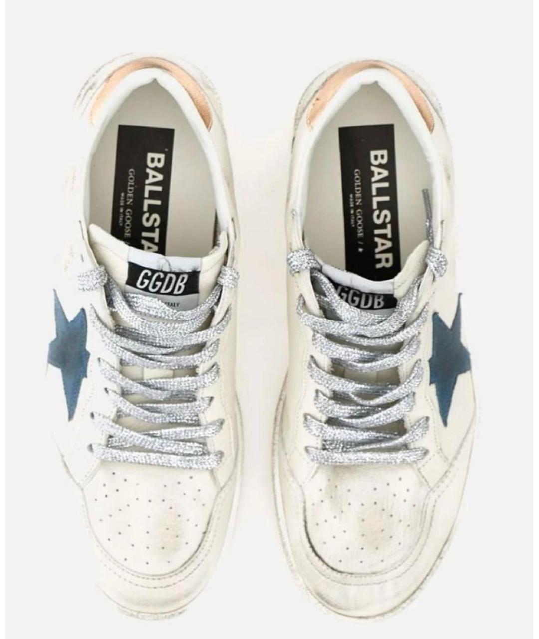 GOLDEN GOOSE DELUXE BRAND Белые кожаные кеды, фото 2